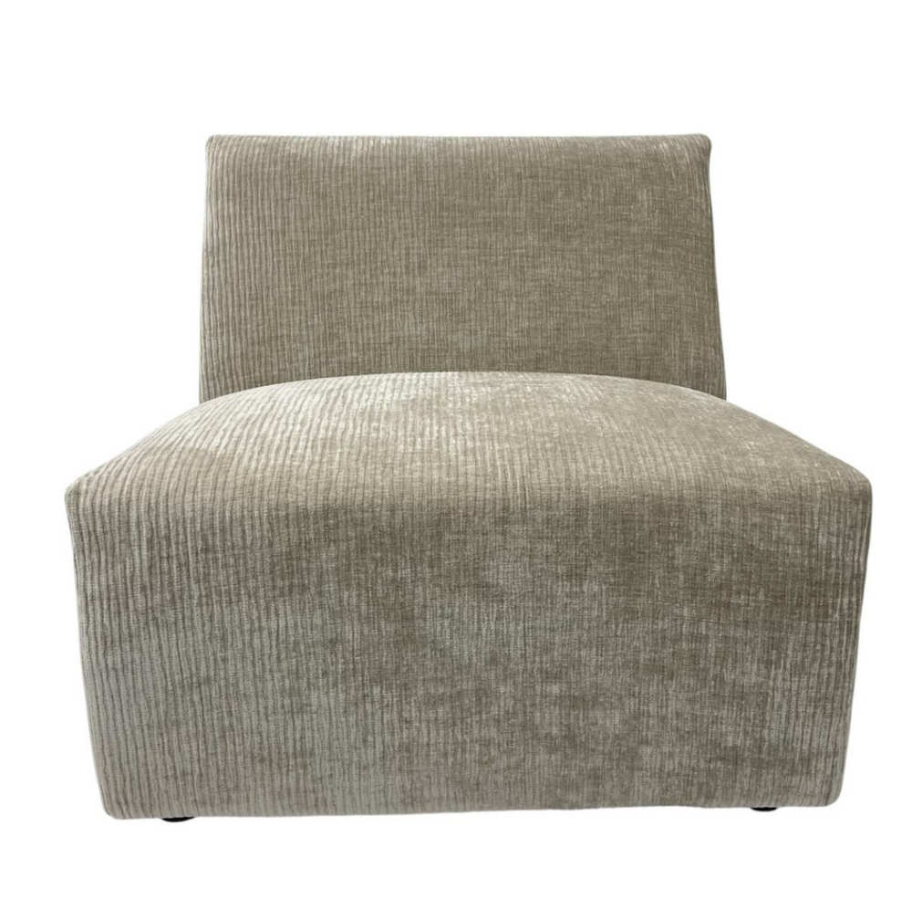 Fauteuil Lobby Beige – Velours Sessel mit Verbindungsfunktion