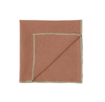 CORTE Leinen-Serviette – Naturtextil mit feiner Stickkante in verschiedenen Farben