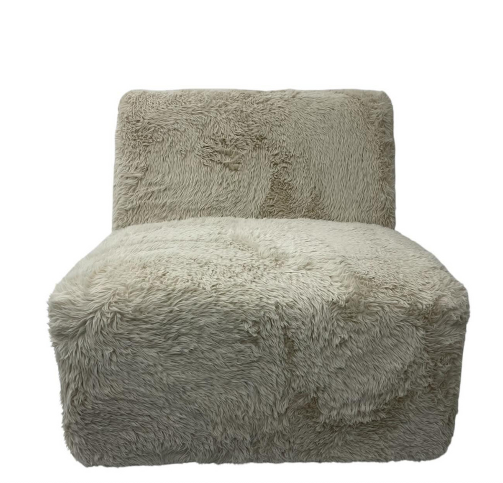Fauteuil Lobby Beige – Velours Sessel mit Verbindungsfunktion