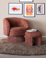 Balou Drehsessel Taupe – Terracotta