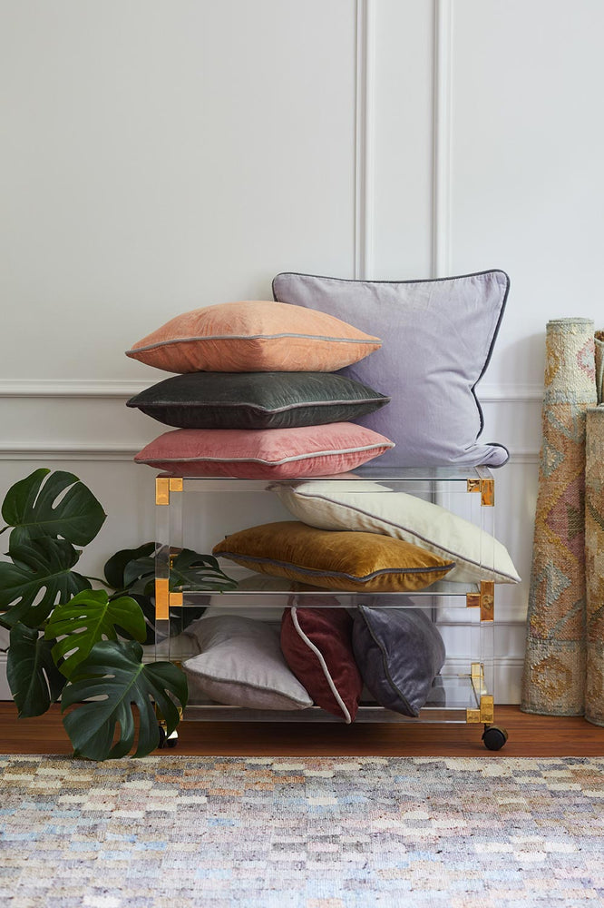 Kissenhülle aus Baumwollsamt – Uni, 30×60 cm, verschiedene Farben