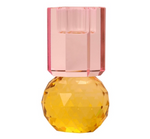 Large Kristallkerzenhalter Facettierter Glas-Kerzenhalter in modernen Farbkombinationen / 10,5x6x6 cm