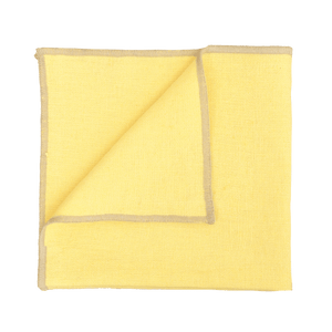 CORTE Leinen-Serviette – Naturtextil mit feiner Stickkante in drei Farben
