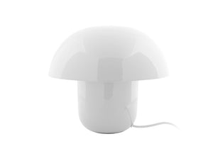Tischlampe Fat Mushroom – Pilzform trifft Designcharakter in Burgunder