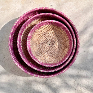 Milu II Rattan-Schale – Handgefertigt, Rund, in drei Größen, Perfekt für kleine Dinge, in verschiedenen Farben