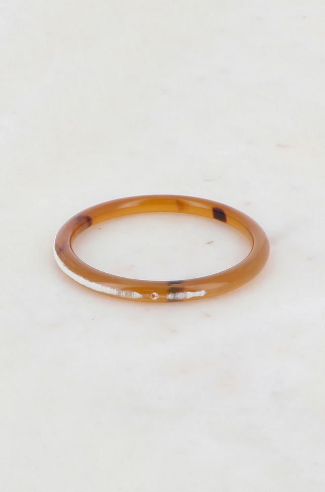 Runder Armreif aus Büffelhorn – handgefertigt in Vietnam 6–7 mm