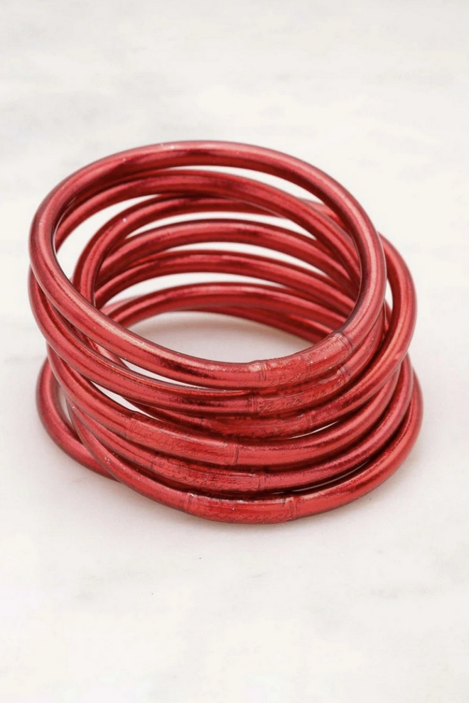 Buddhistischer Armreif in Dick– spirituelles Accessoire in sanftem Design - verschiedene Farben