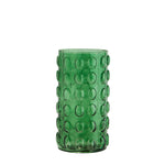 Glas Vase mit Bubbles in Grün Groß