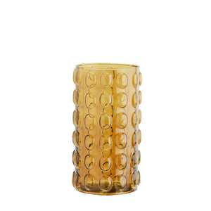 Glas Vase mit Bubbles in Amber Groß