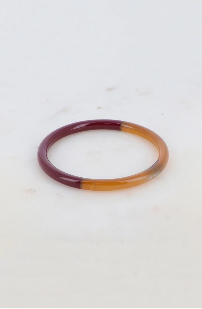 Lackierter Armreif aus Büffelhorn dick – handgefertigt in Vietnam