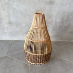 Lampenschirm Drop aus Rattan uns Seegrass