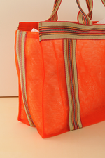 Shopper /Big Tote/ Beachtasche aus recyceltem Nylonfaden Orange