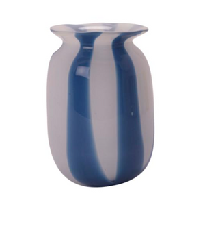 Vase Candy Blau streifen