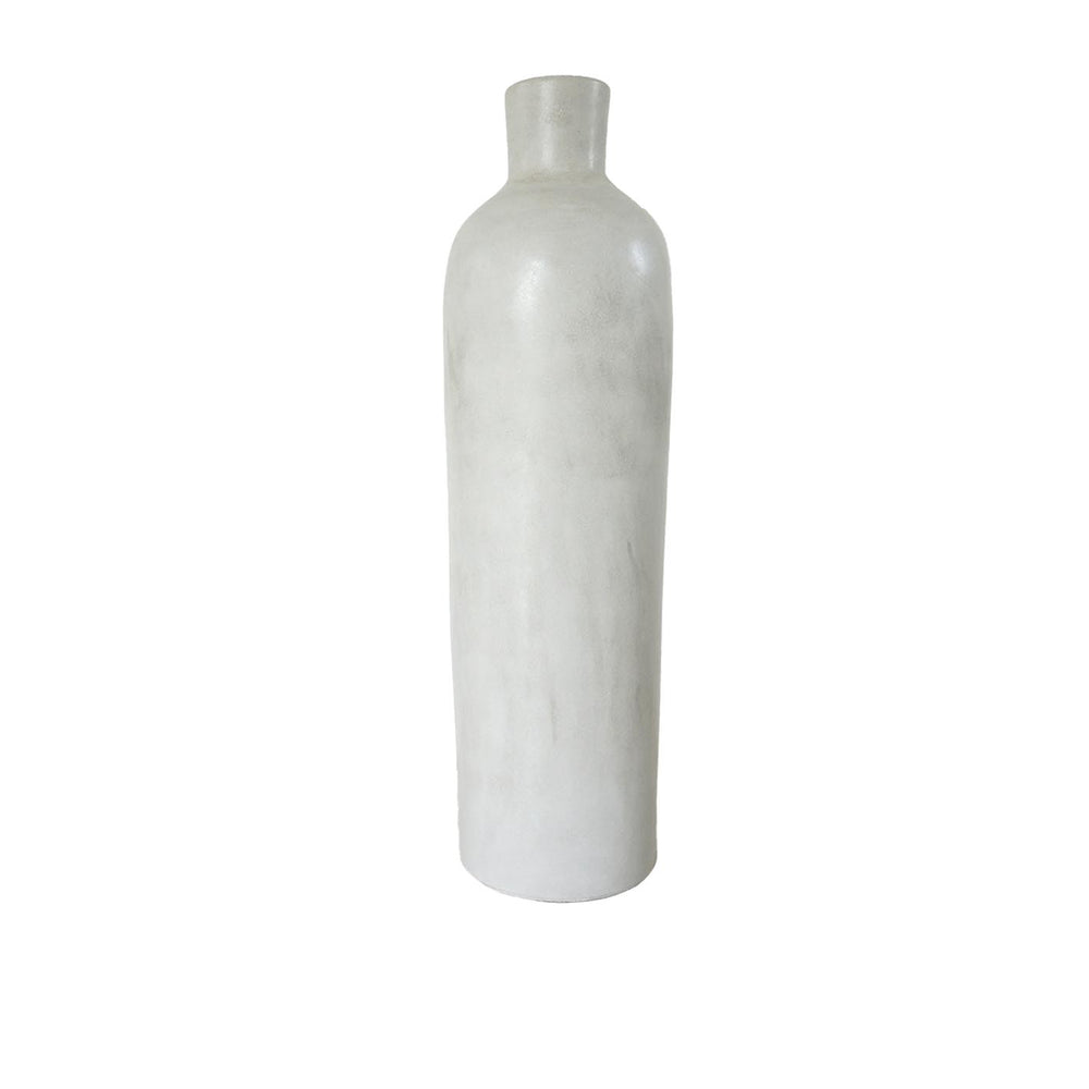 Handgemachte Clay Vase in Trichterform Grau groß