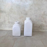 Kleine Handgemachte Clay Vase in Weiß