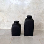 Kleine Handgemachte Clay Vase in Schwarz
