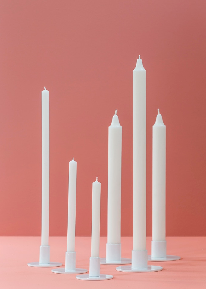 Kerzenhalter Circle Weiss 1,3 cm von Kunstindustrien