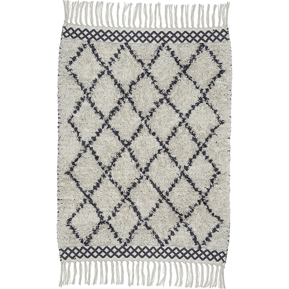 
                
                    Laden Sie das Bild in den Galerie-Viewer, Hochfloriger Teppich Marokko aus Baumwolle
                
            