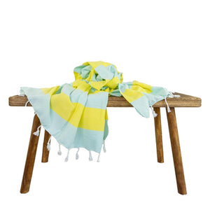Baumwolltuch/Hamam Tuch Tenedos lemon/mint